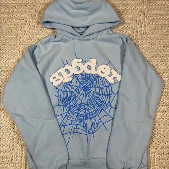 Sp5der Light Blue Hoodie